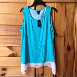 NWT Worthington Layered Tunic/Top Large